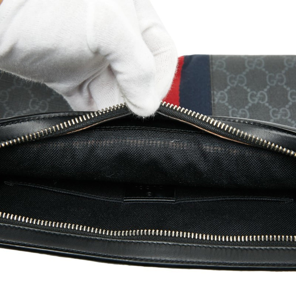 Gucci Black Multi-Color Pvc Leather Clutch Bag (Pre-Owned)
