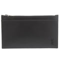 Saint Laurent Black Leather Clutch Bag Pouch (Pre-Owned)