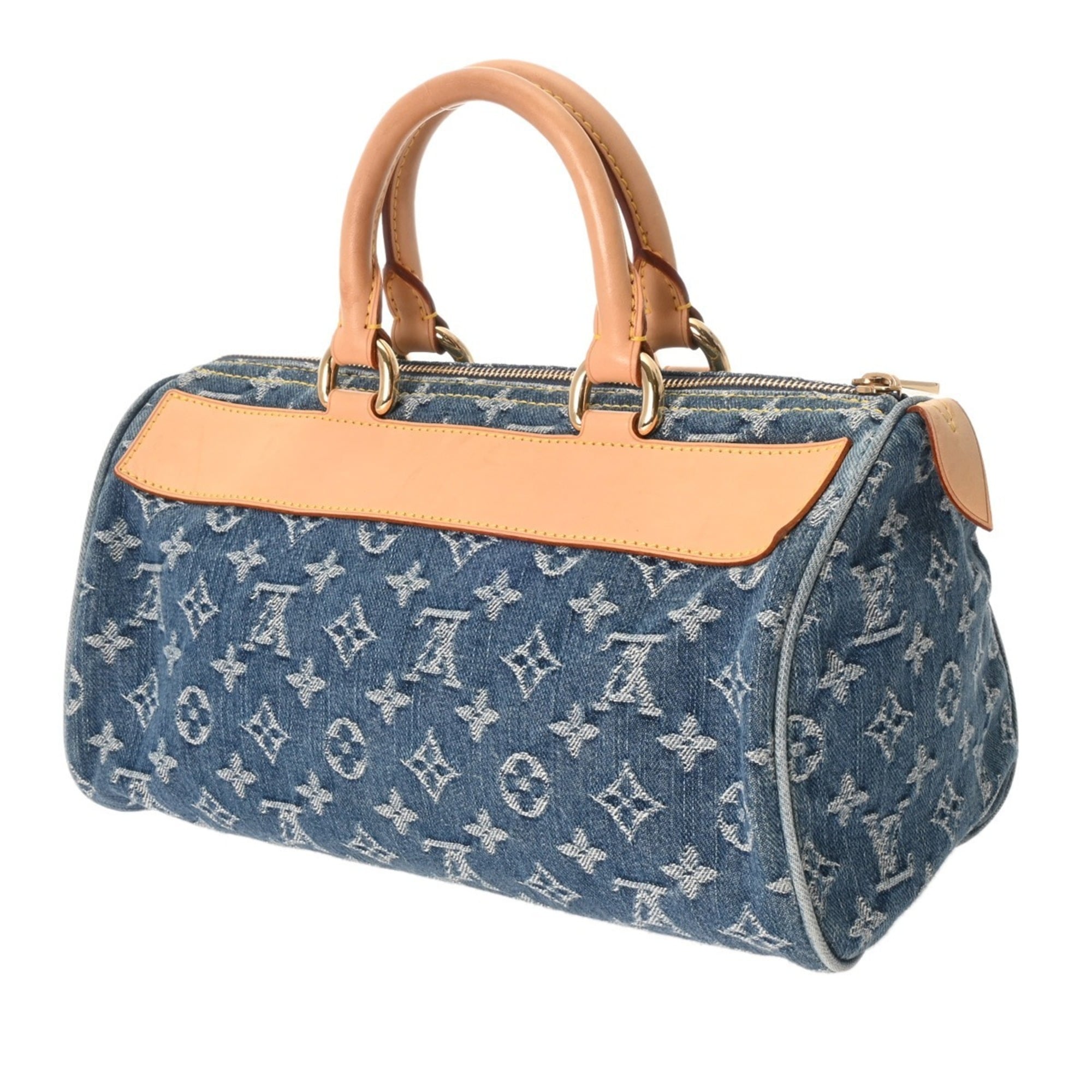 Louis Vuitton Blue Monogram Denim Handbag (Pre-Owned)