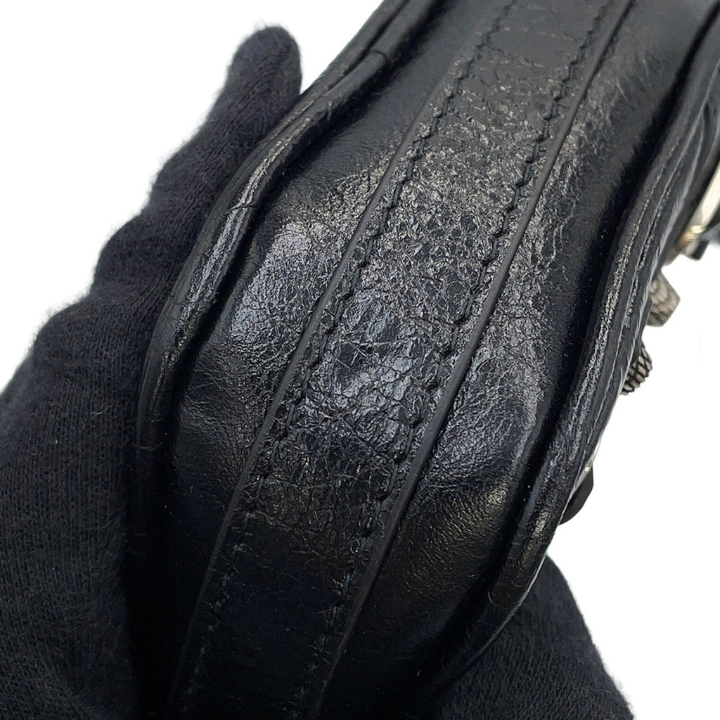 Balenciaga Black Leather Shoulder Bag (Pre-Owned)