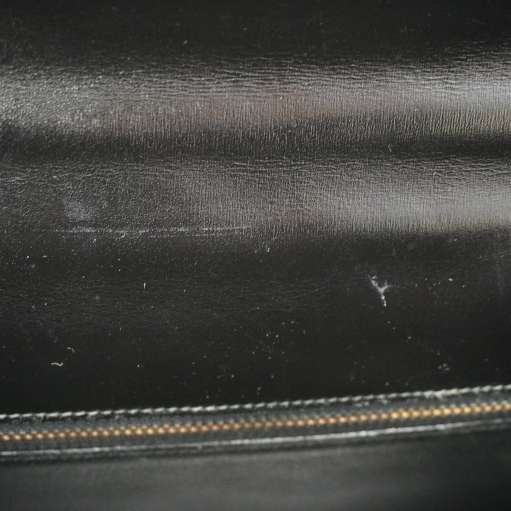 Hermes Black Box Calf Leather Handbag (Pre-Owned)