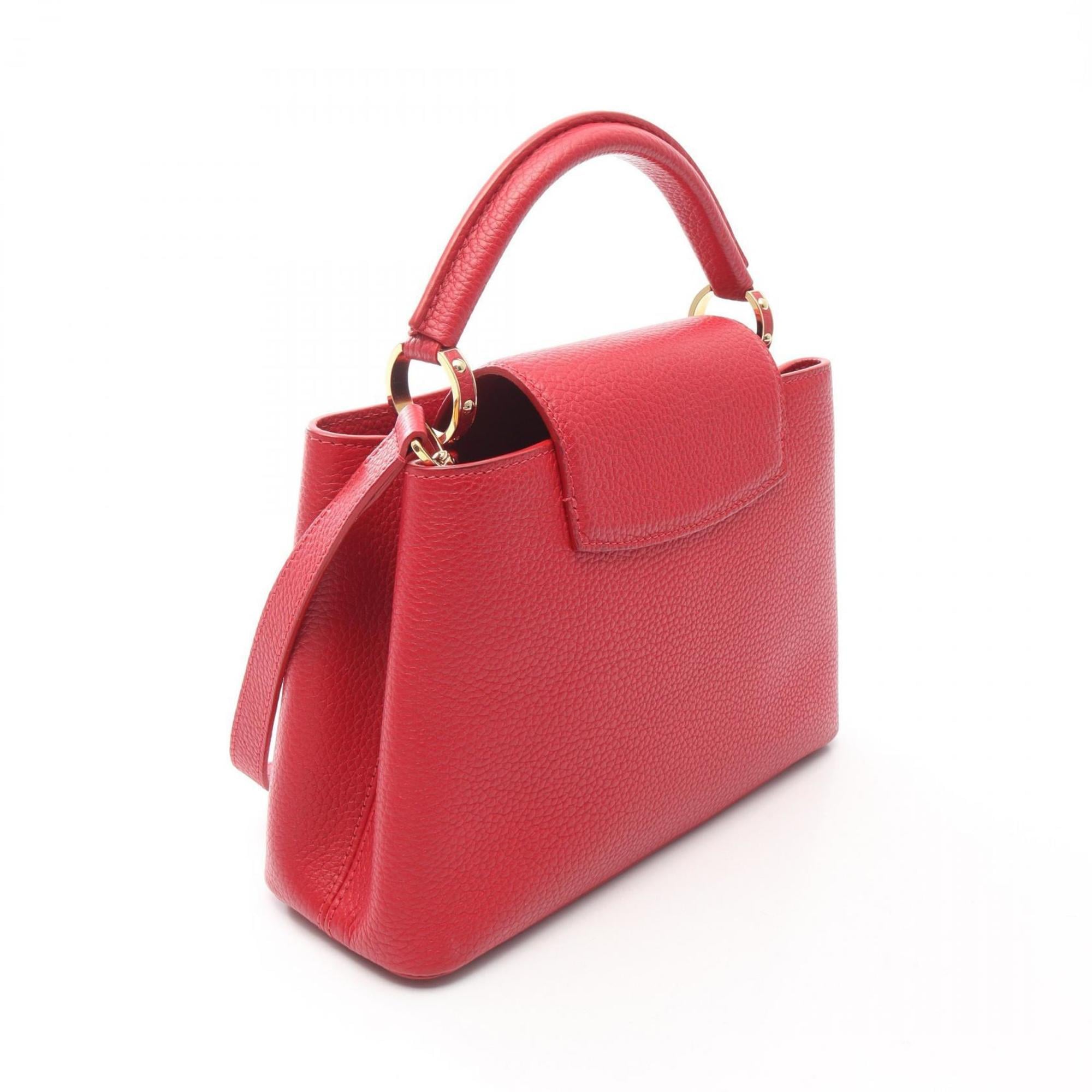 Louis Vuitton Red Color Sacrlet Leather Handbag (Pre-Owned)