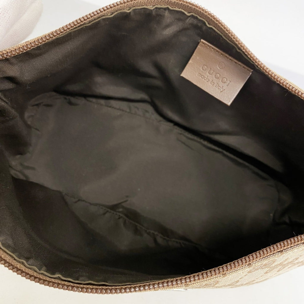 Gucci Brown Canvas Pouch (Pre-Owned)