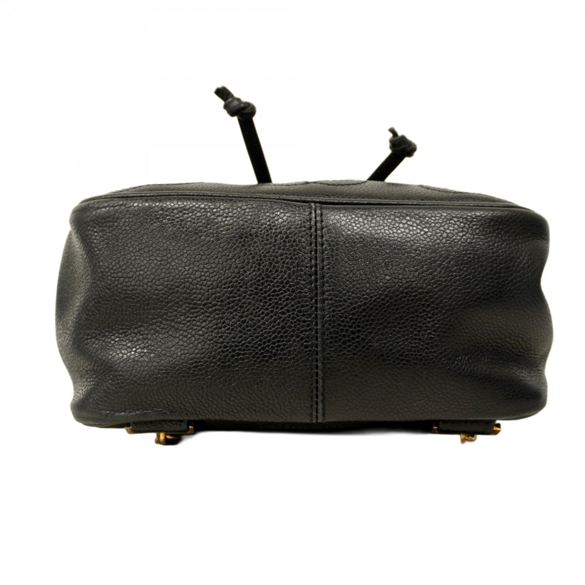 Chanel Black Grained Calfskin Backpack (Pre-Owned)