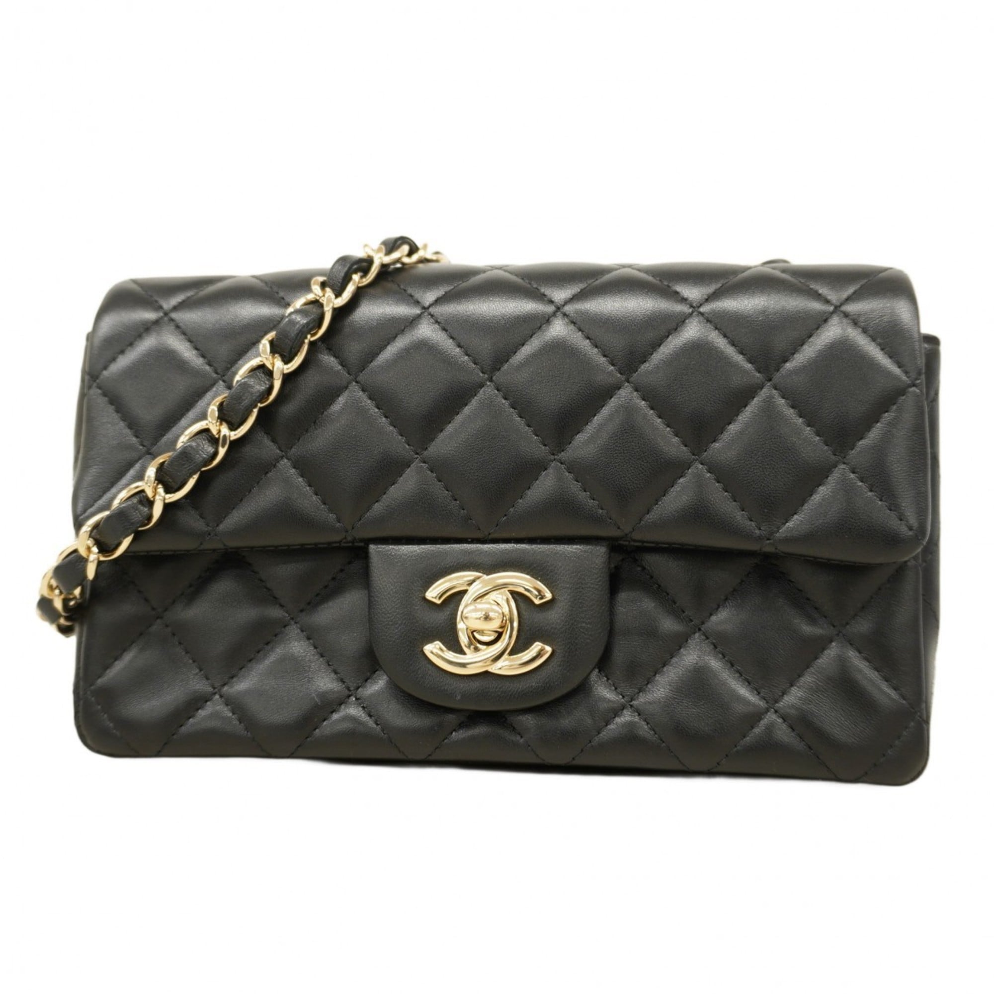 Chanel Black Leather Shoulder Bag (Pre-Owned)