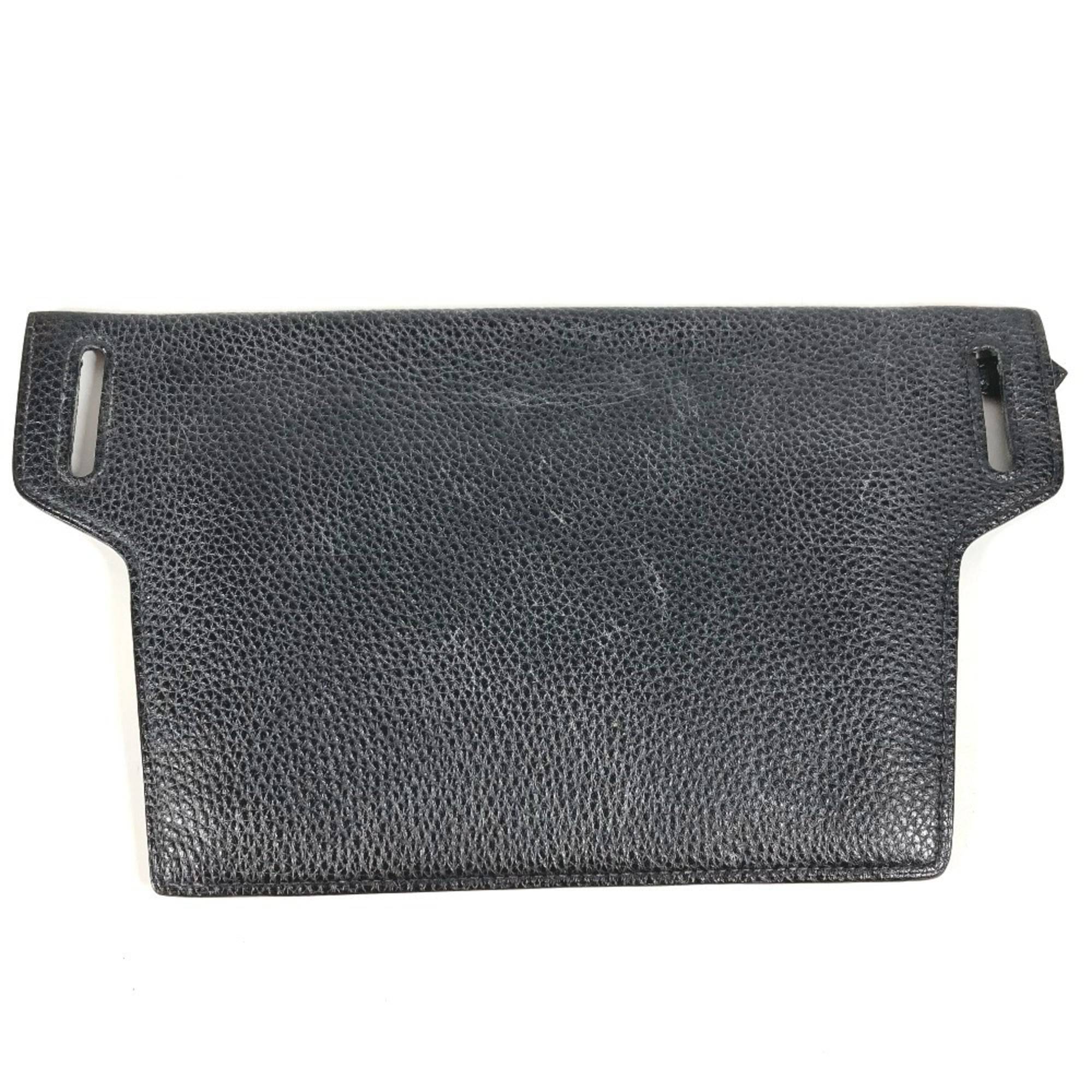 Hermes Black Leather Fanny Pack (Pre-Owned)