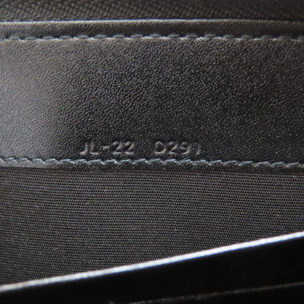 Salvatore Ferragamo Black Leather Long Wallet (Bi-Fold) (Pre-Owned)