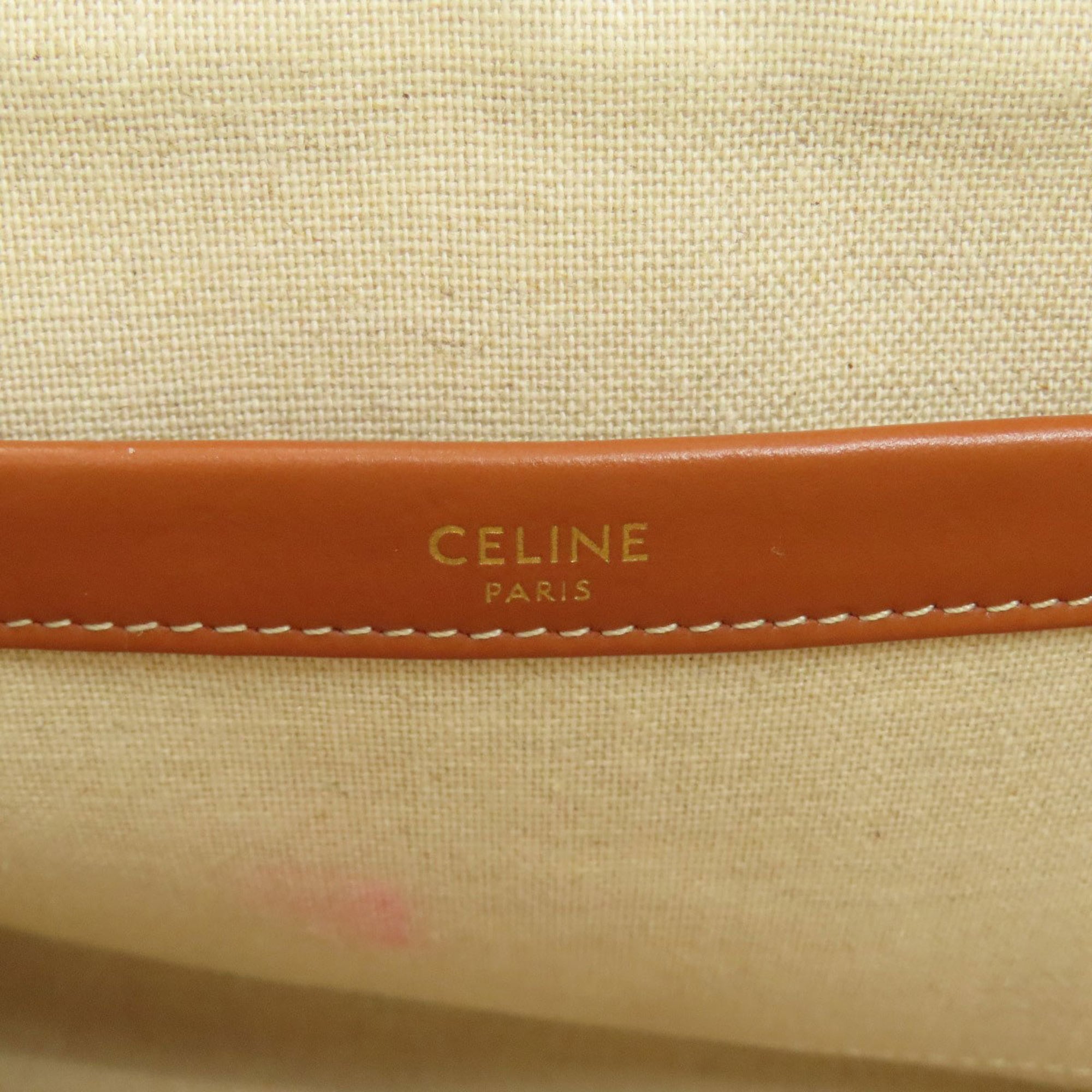 Celine White Canvas Handbag (Pre-Owned)