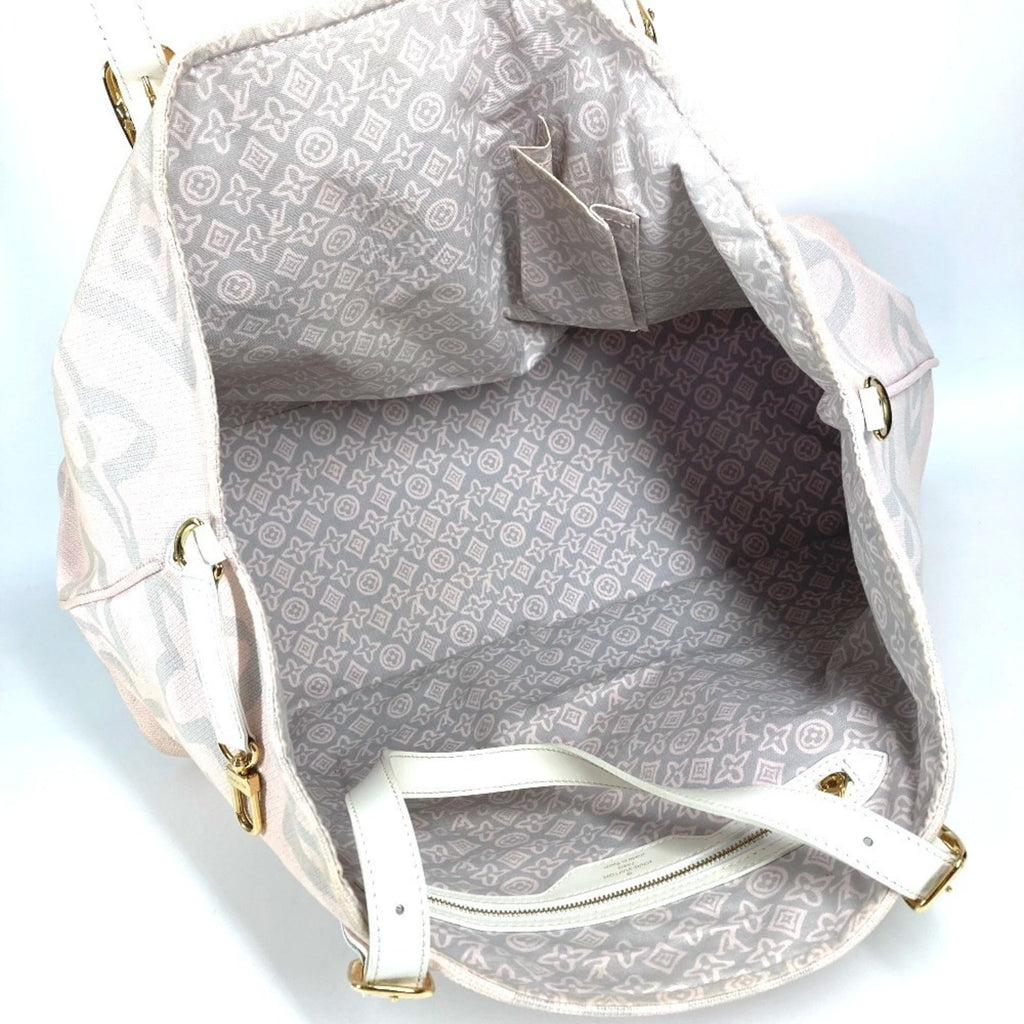 Louis Vuitton Pink Canvas Leather Boston Bag Shoulder Bag Tote Bag (Pre-Owned)