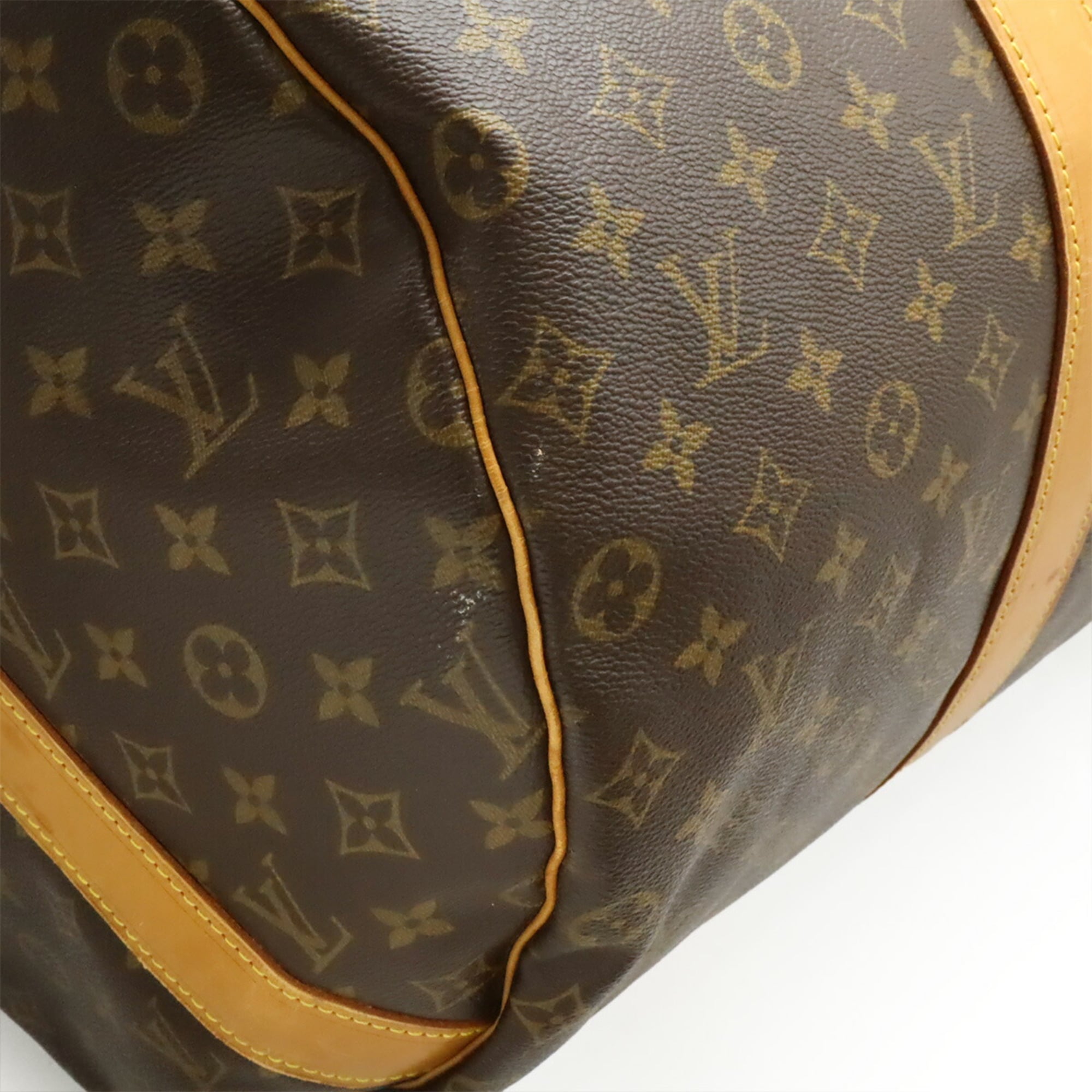 Louis Vuitton Brown Pvc Boston Bag Shoulder Bag (Pre-Owned)