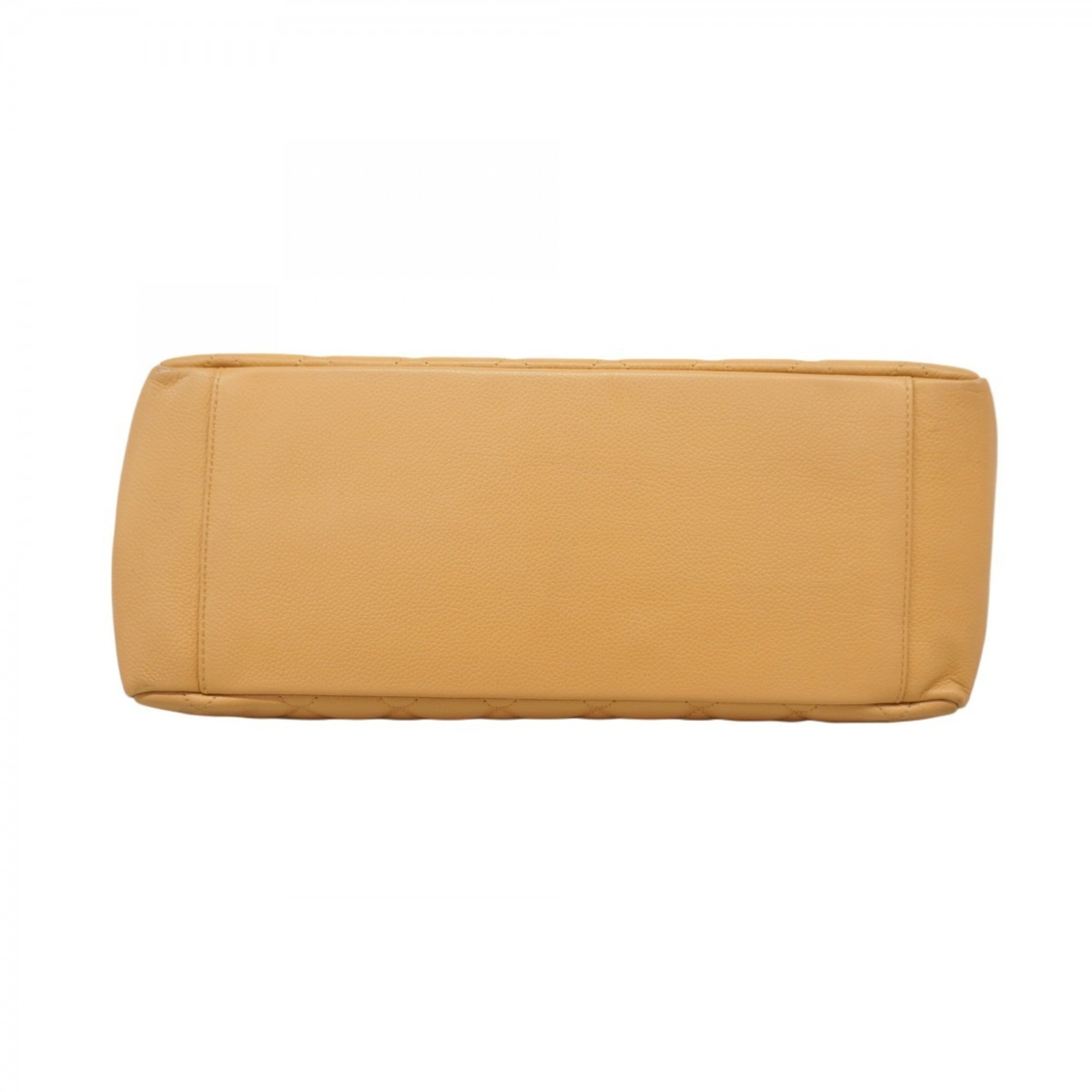 Chanel Beige Grained Calfskin Shoulder Bag (Pre-Owned)