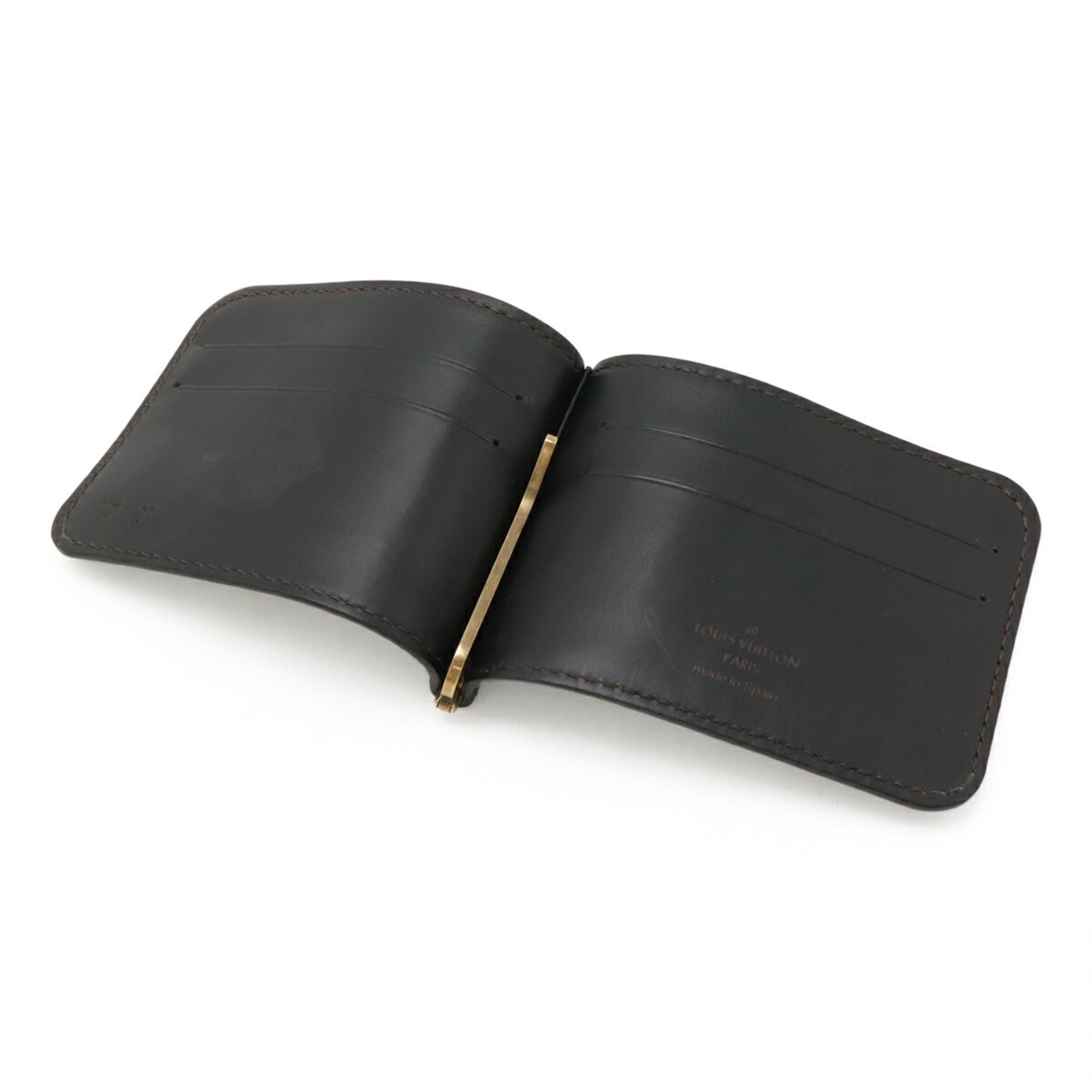 Louis Vuitton Utah Coffee Leather Money Clip (Pre-Owned)