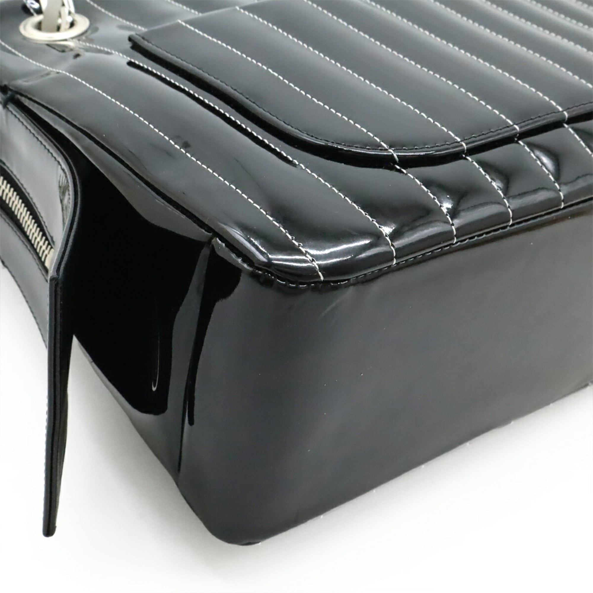 Chanel Black Leather Shoulder Bag Tote Bag (Pre-Owned)