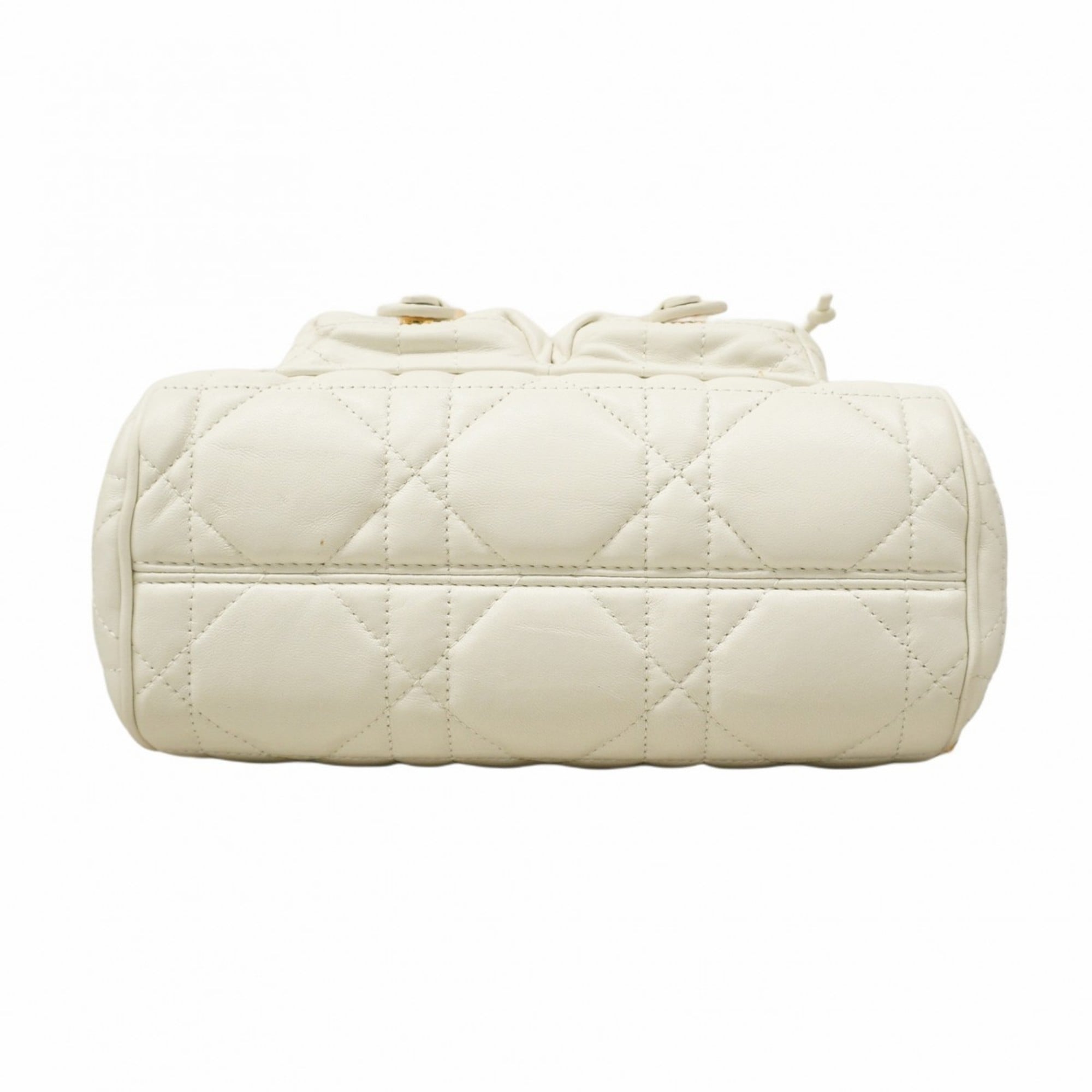 Christian Dior White Leather Backpack (Pre-Owned)