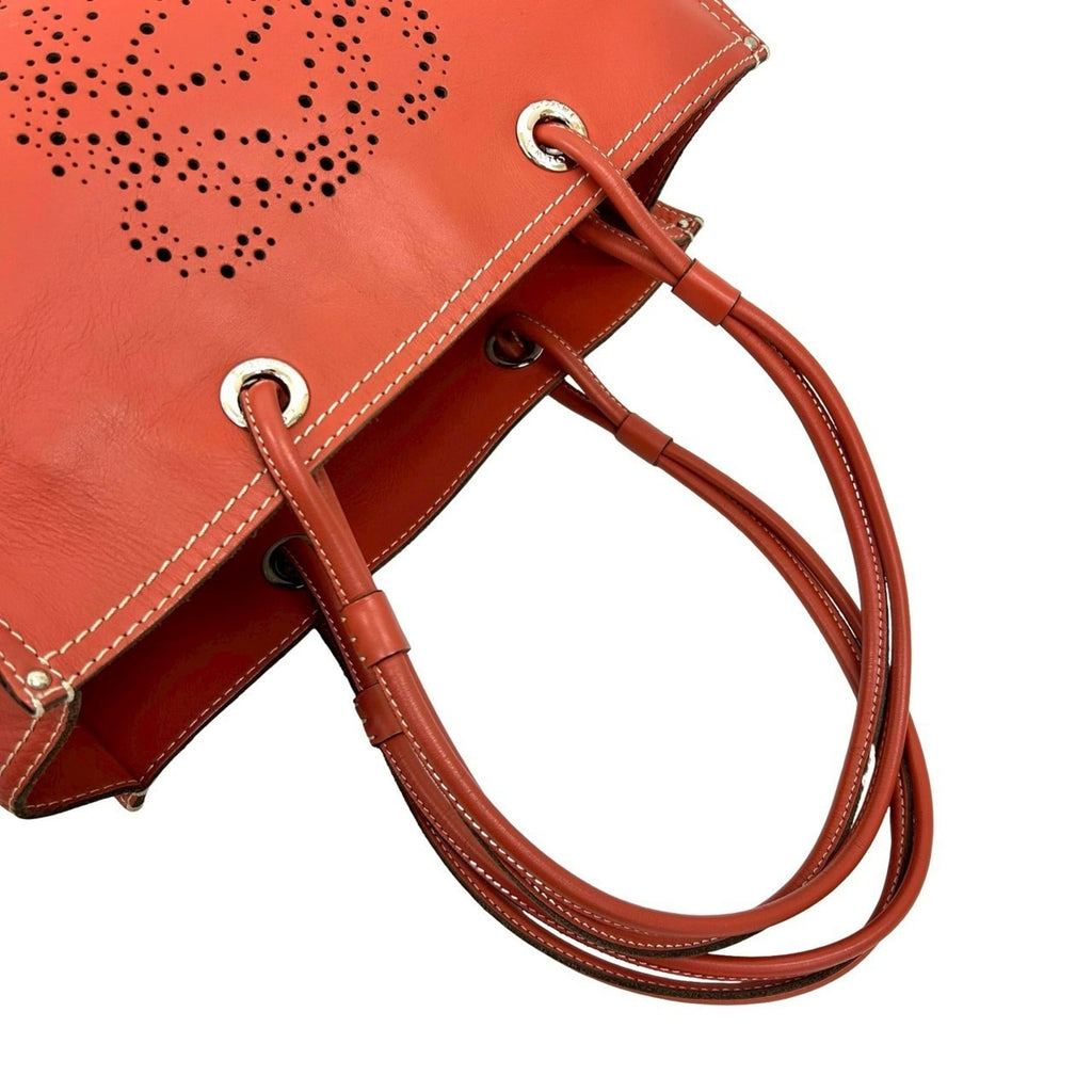 Loewe Orange Leather Handbag Tote Bag (Pre-Owned)
