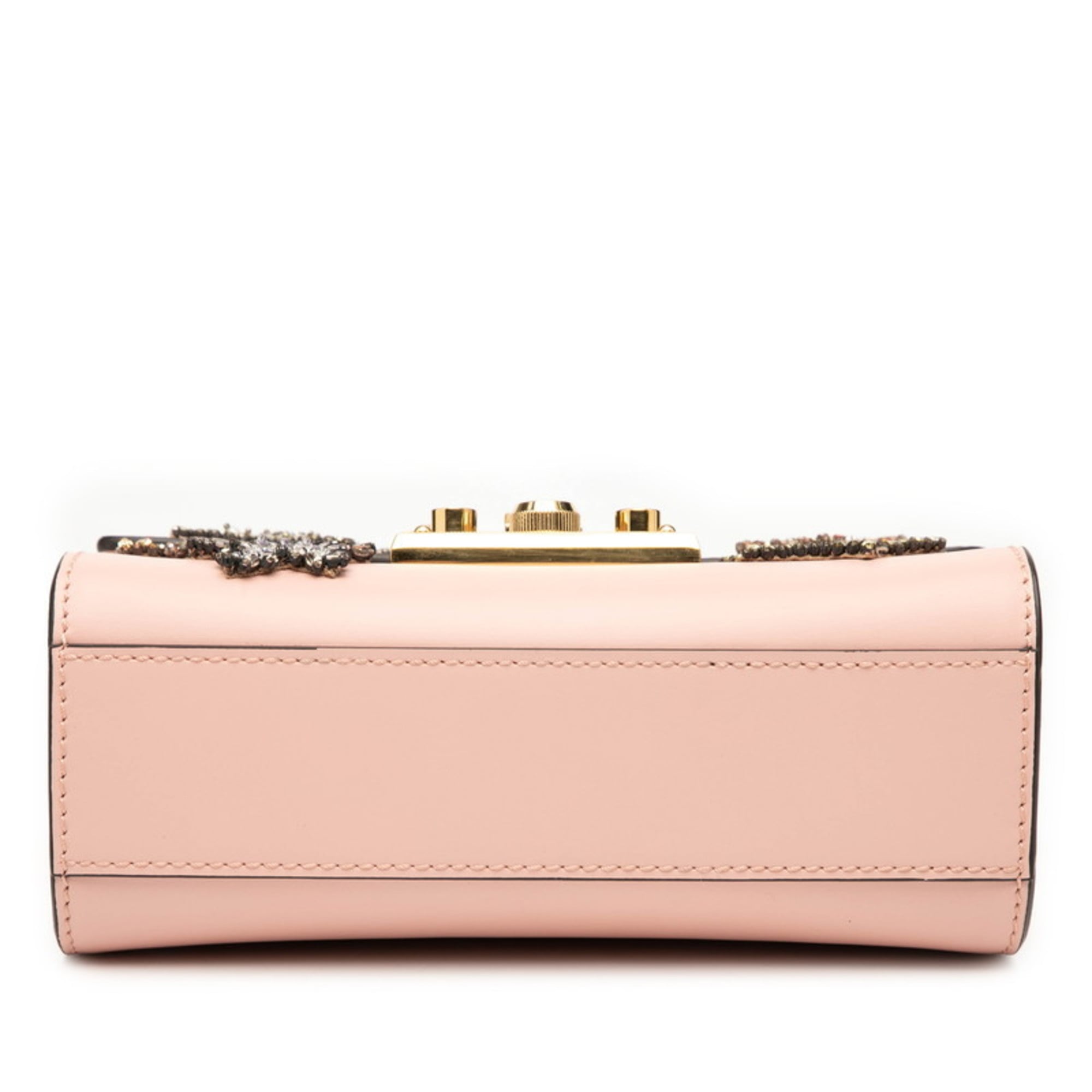 Gucci Pink Leather Shoulder Bag (Pre-Owned)