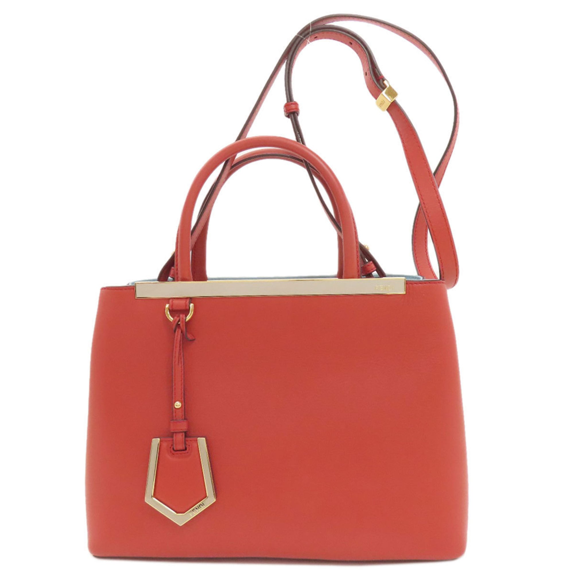 Fendi Red Color Leather Handbag (Pre-Owned)