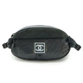 Chanel Sport Black Rubber Suede Fanny Pack (Pre-Owned)