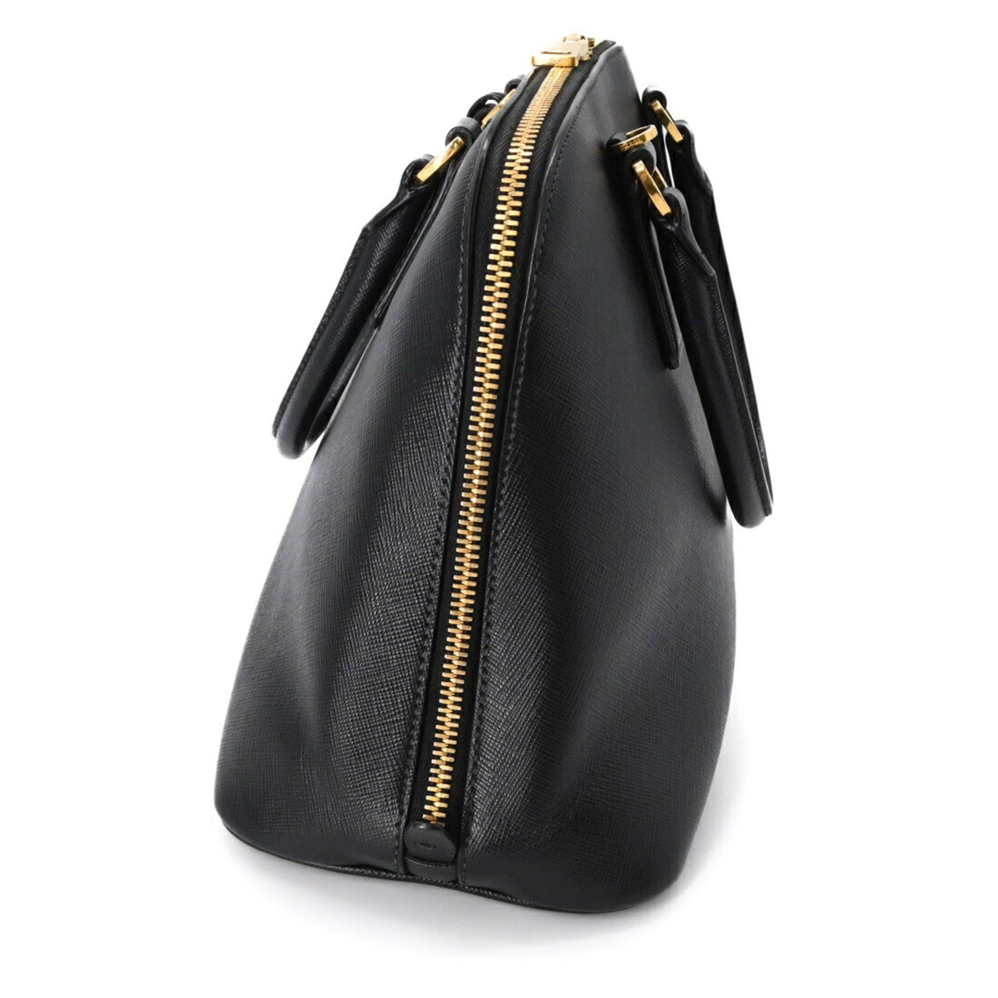 Prada Black Saffiano Triangle Handbag (Pre-Owned)
