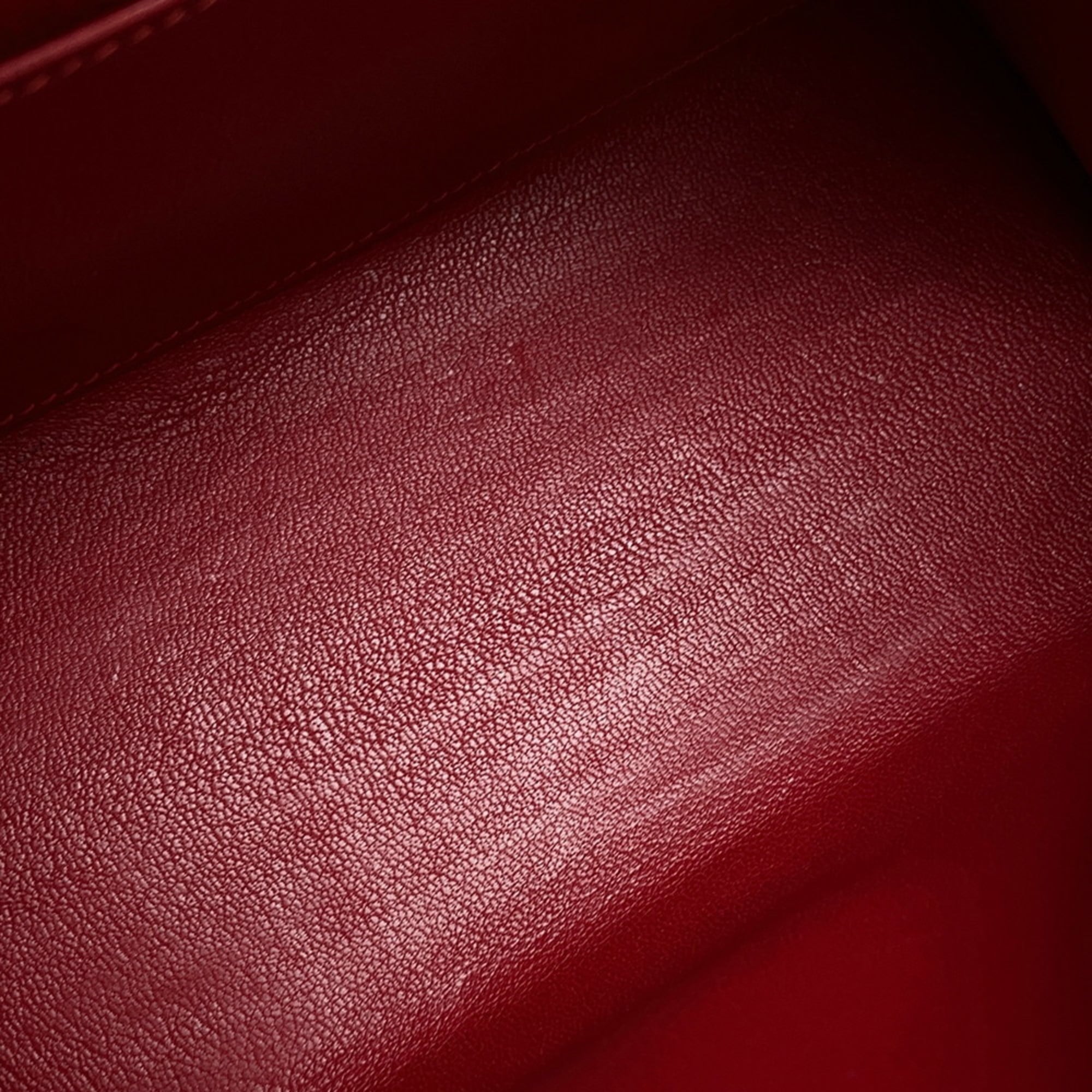 Hermes Kelly Rouge Vif Courchevel Leather Handbag (Pre-Owned)