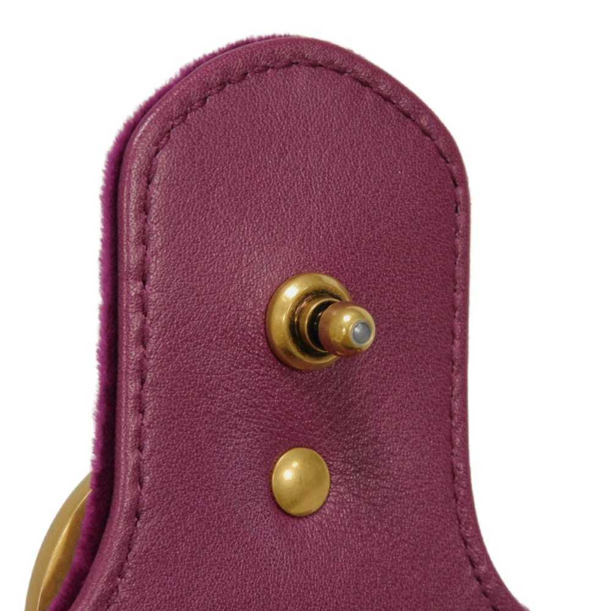 Gucci Purple Velvet Shoulder Bag (Pre-Owned)