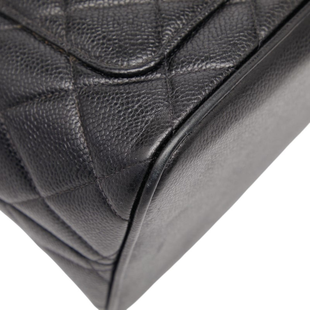 Chanel Black Grained Calfskin Tote Bag (Pre-Owned)