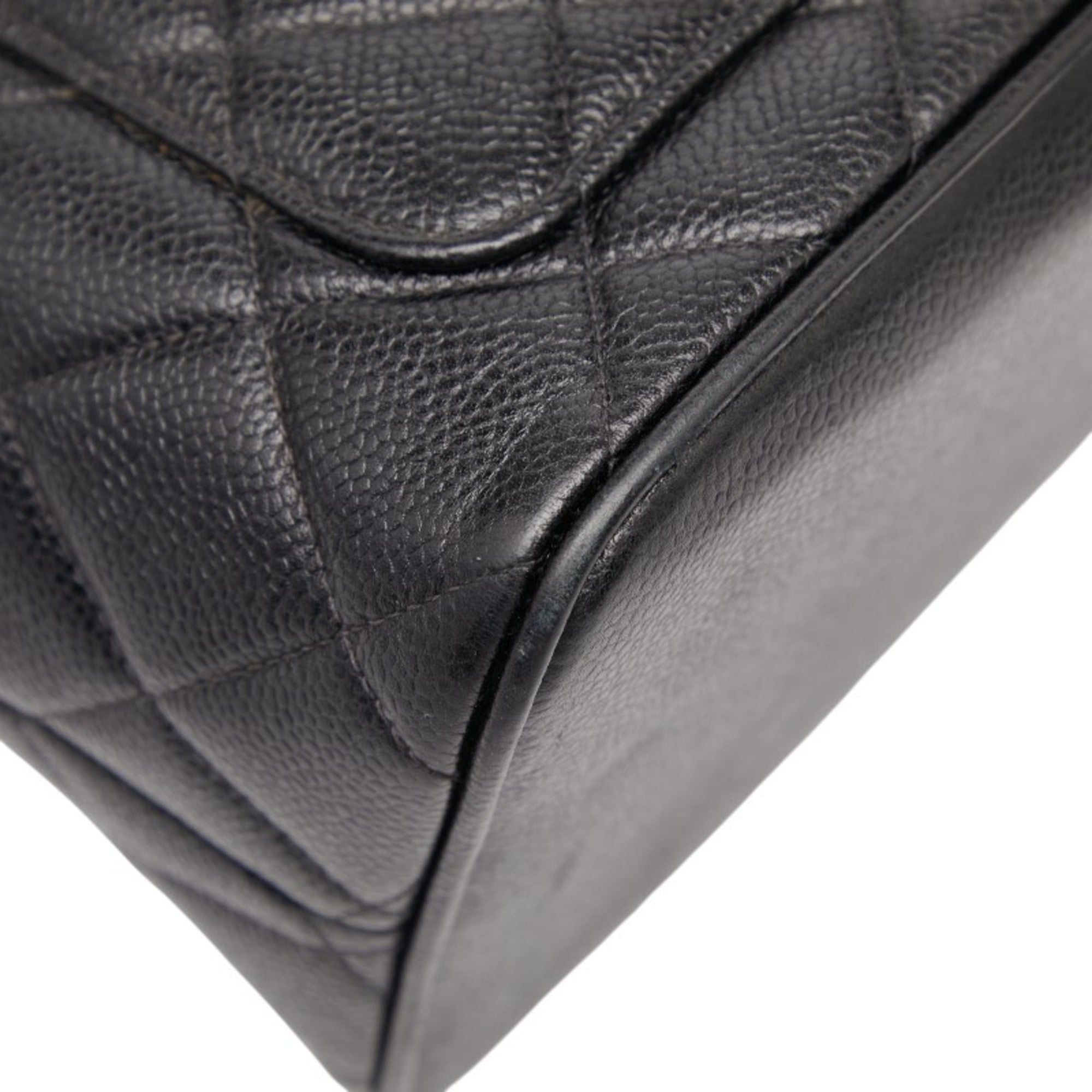 Chanel Black Grained Calfskin Tote Bag (Pre-Owned)