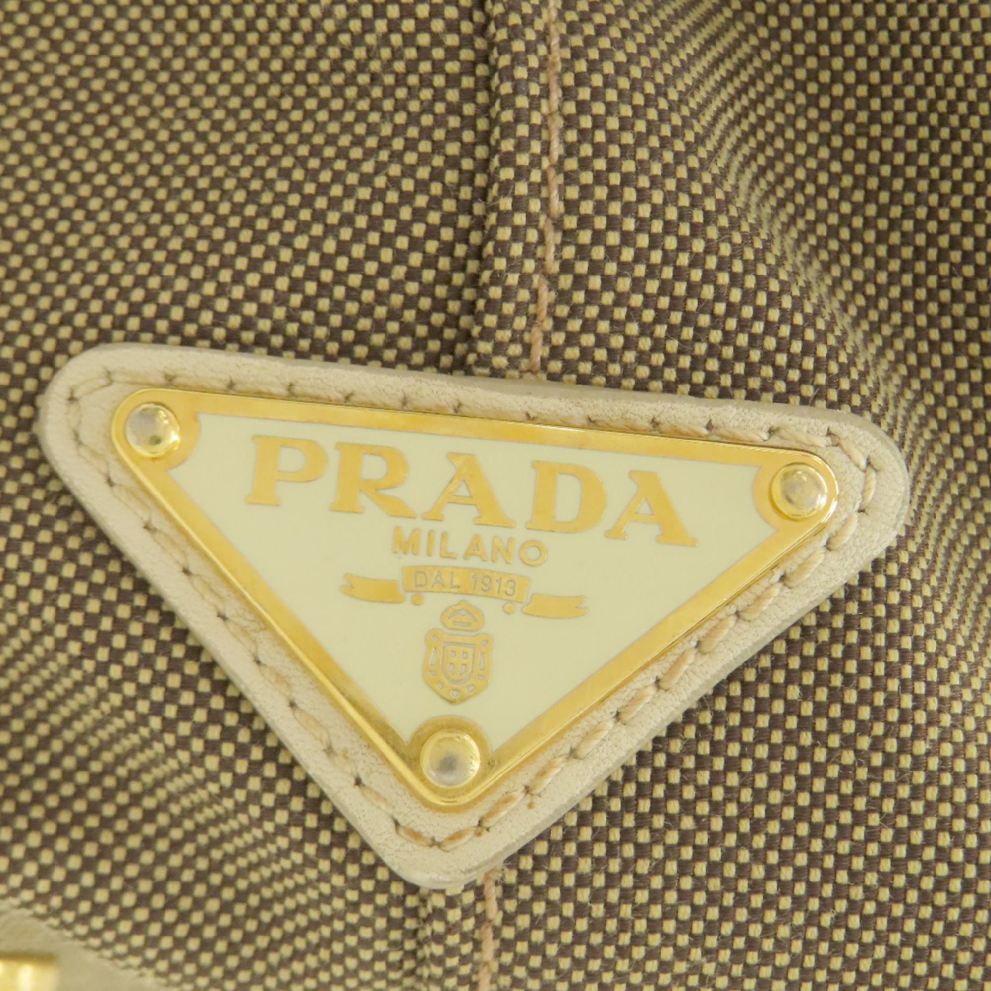 Prada Brown Canvas Tote Bag (Pre-Owned)
