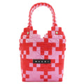 Marni Pink Red Color Polypropylene Basket Handbag (Pre-Owned)