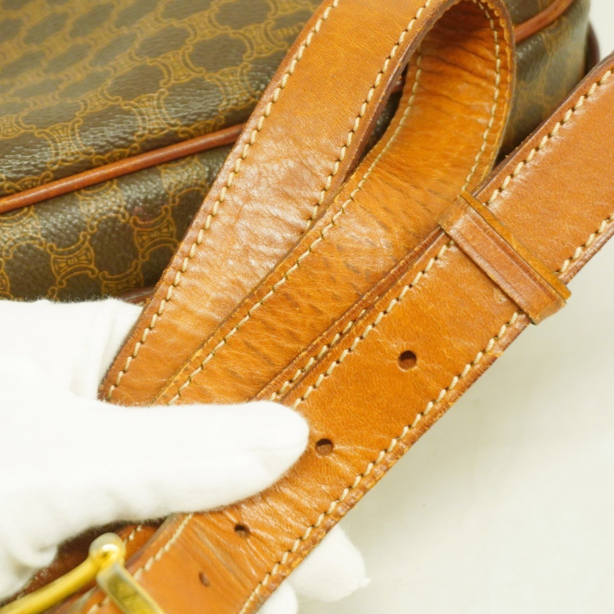 Celine Brown Pvc Shoulder Bag (Pre-Owned)