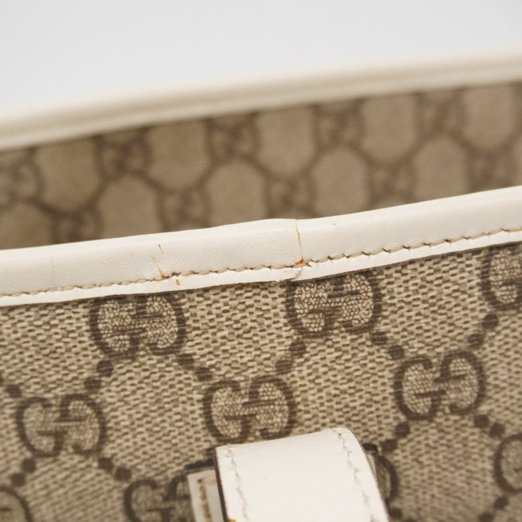 Gucci Brown White Pvc Tote Bag (Pre-Owned)