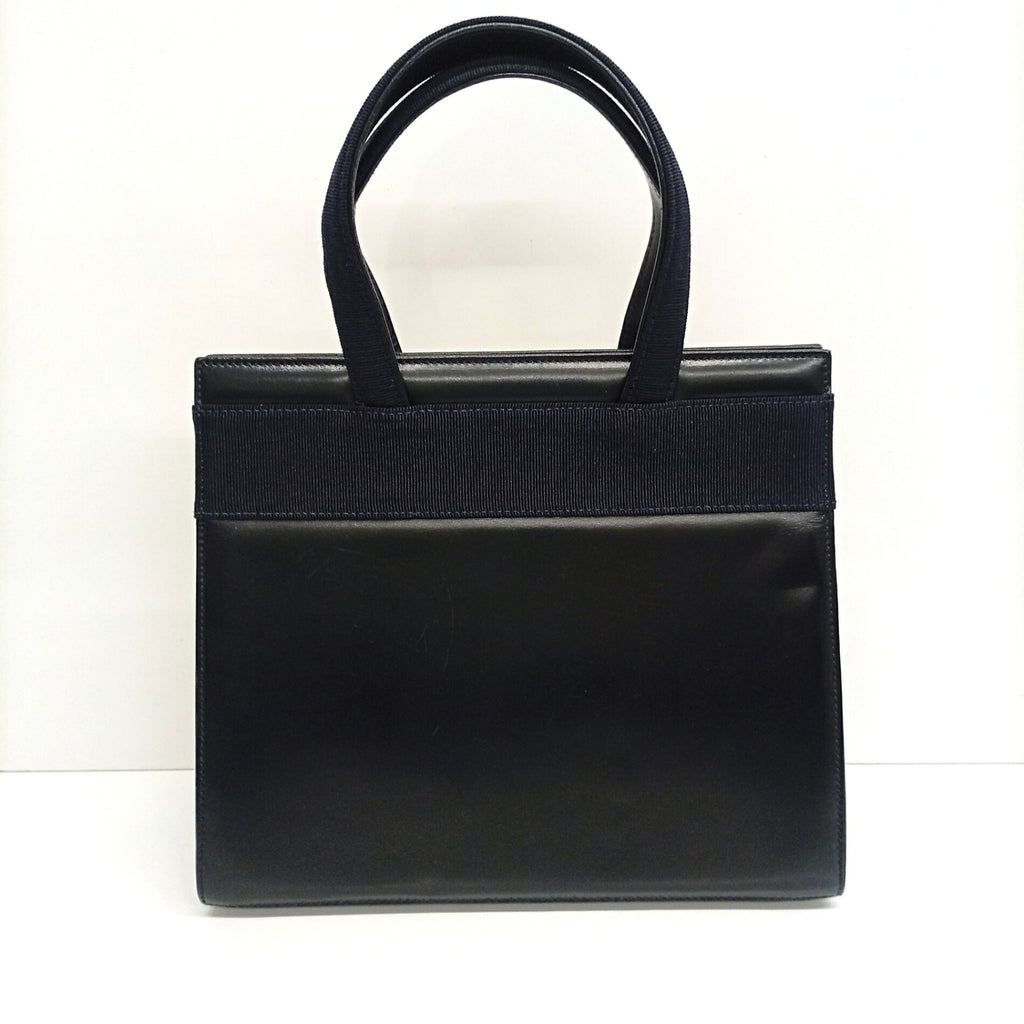 Salvatore Ferragamo Navy Leather Handbag (Pre-Owned)