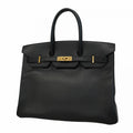 Hermes Black Togo Leather Handbag (Pre-Owned)