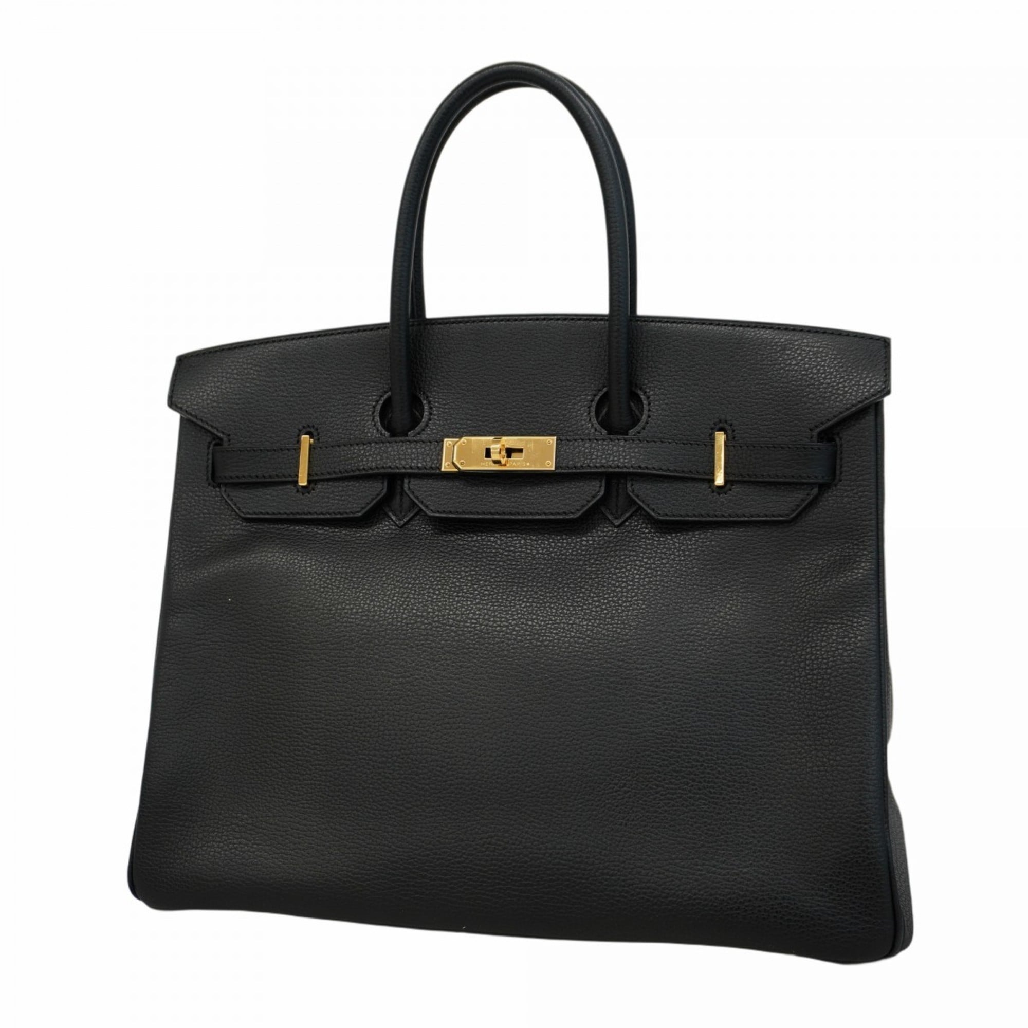 Hermes Black Togo Leather Handbag (Pre-Owned)