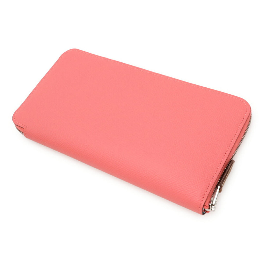 Hermes Silk'in Rose Azalee Epsom Leather Silk Long Wallet (Bi-Fold) (Pre-Owned)