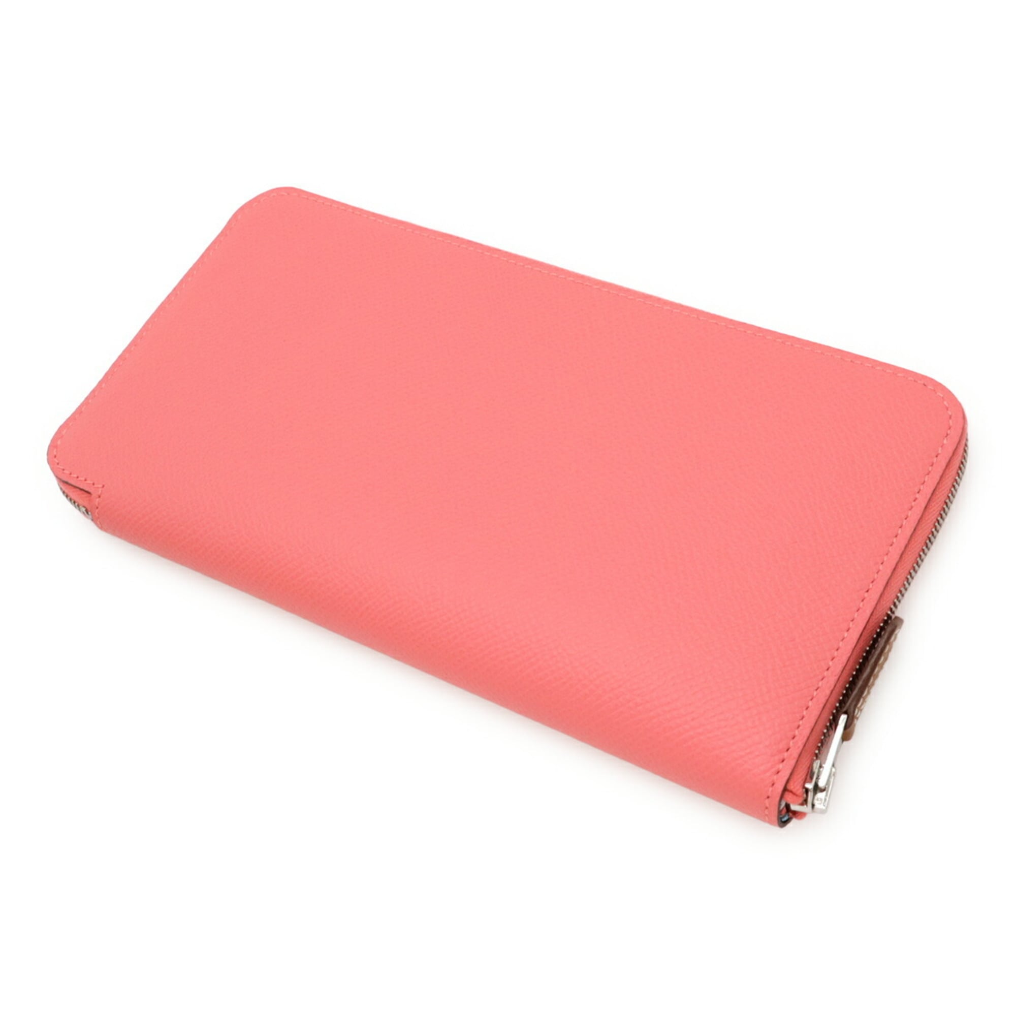Hermes Silk'in Rose Azalee Epsom Leather Silk Long Wallet (Bi-Fold) (Pre-Owned)