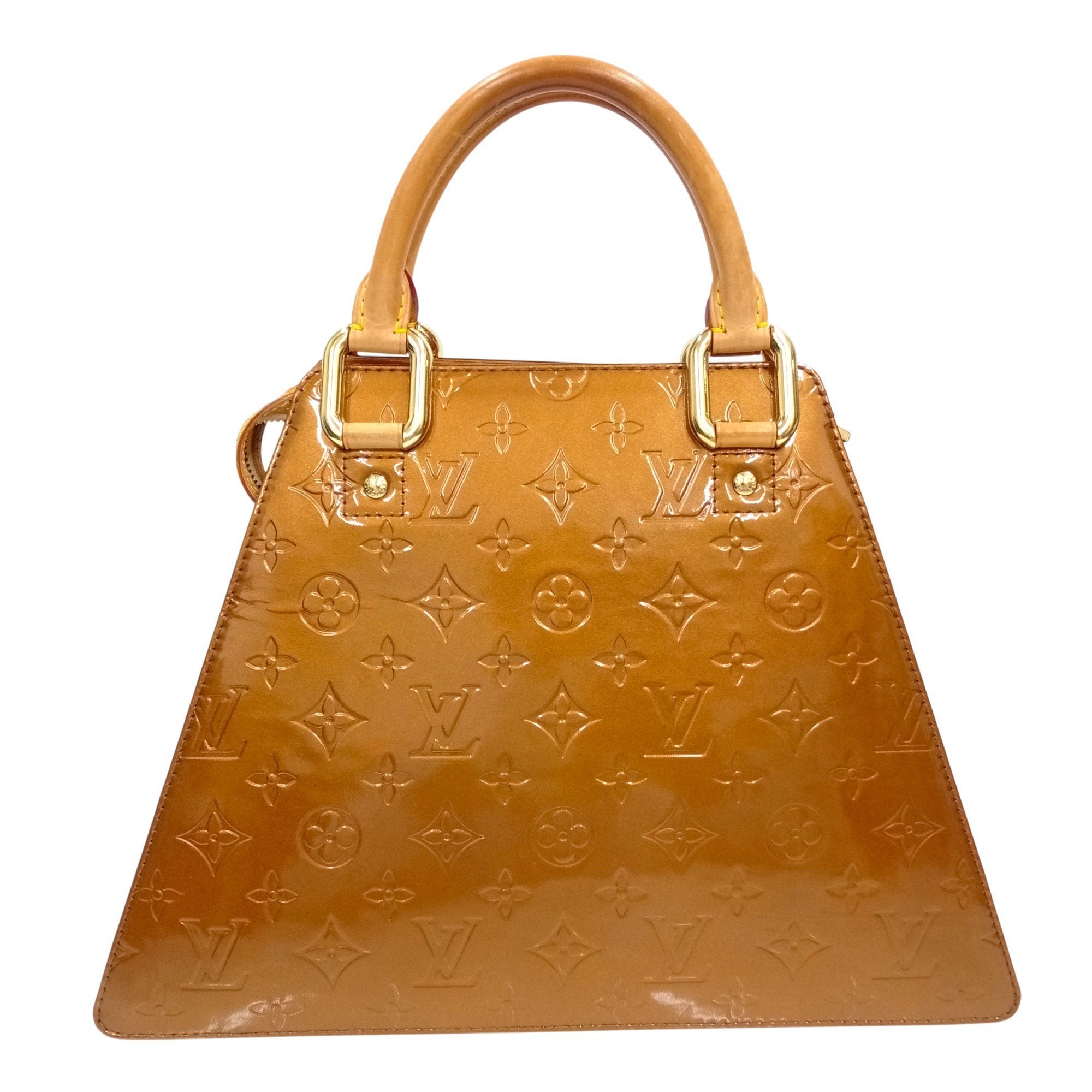 Louis Vuitton Bronze Vernis Handbag (Pre-Owned)