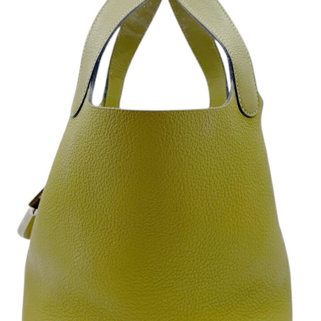 Hermes Anis Green Taurillon Clemence Leather Handbag (Pre-Owned)
