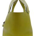 Hermes Anis Green Taurillon Clemence Leather Handbag (Pre-Owned)