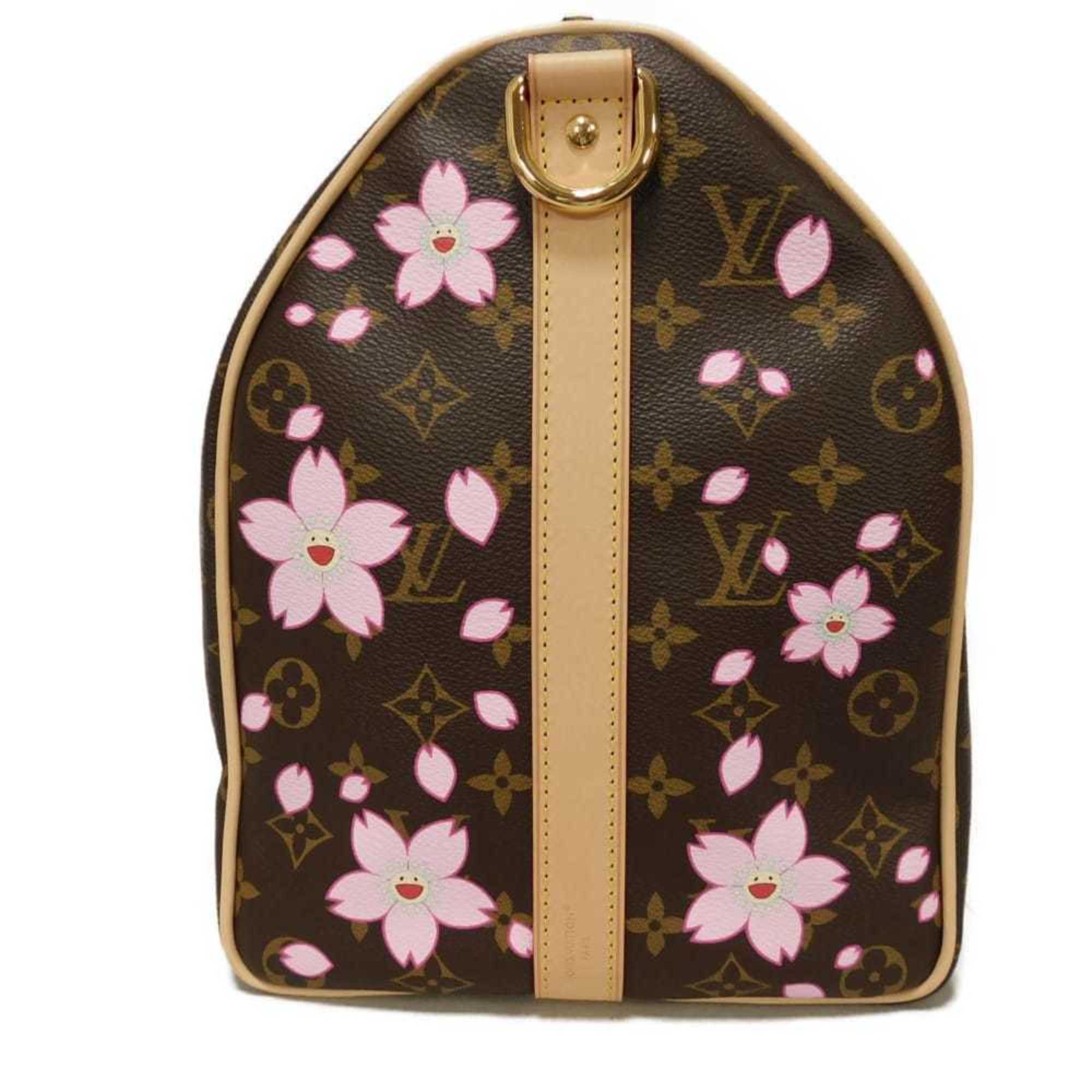 Louis Vuitton Blossom Brown Cherry Monogram Canvas Boston Bag (Pre-Owned)