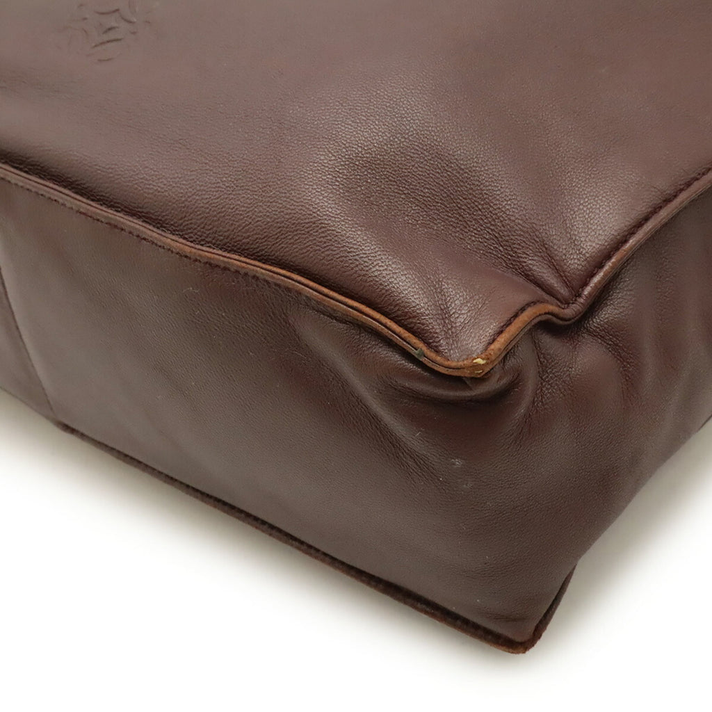 Loewe Bordeaux Nappa Leather Shoulder Bag (Pre-Owned)