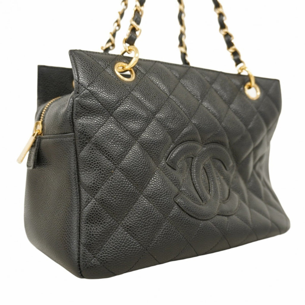 Chanel Black Grained Calfskin Shoulder Bag (Pre-Owned)