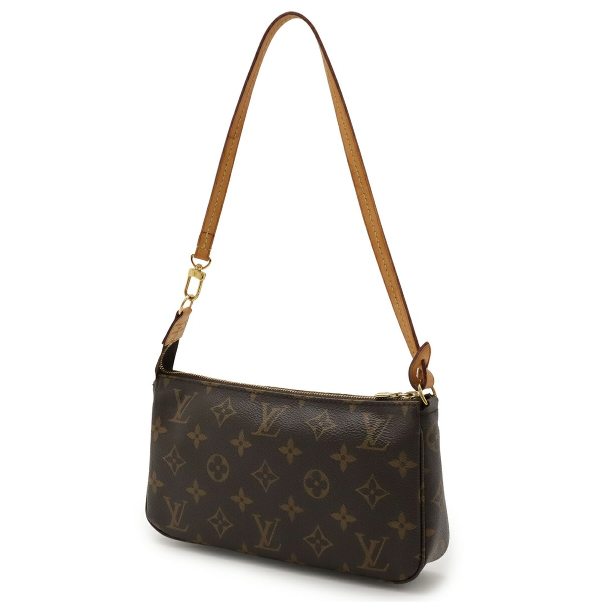 Louis Vuitton Brown Monogram Handbag Pochette Pouch (Pre-Owned)