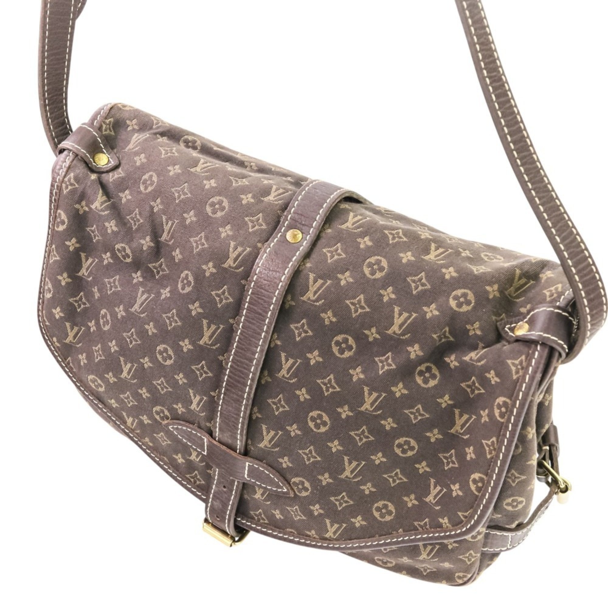 Louis Vuitton Brown Dark Brown Fusain Monogram Mini Shoulder Bag (Pre-Owned)