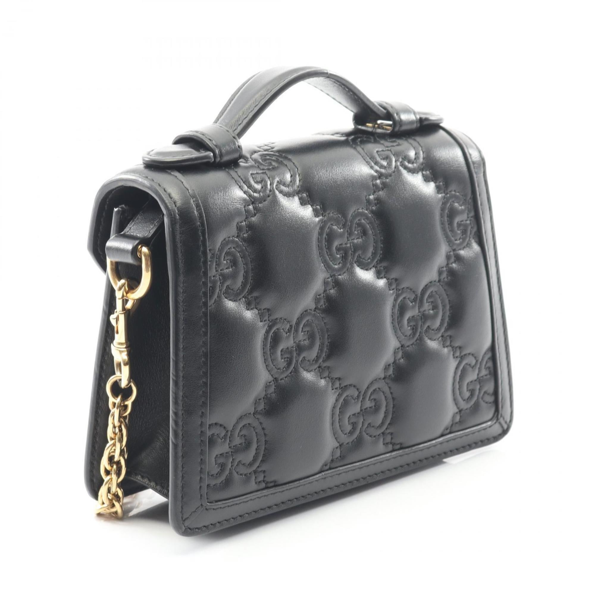 Gucci Black Leather Shoulder Bag (Pre-Owned)