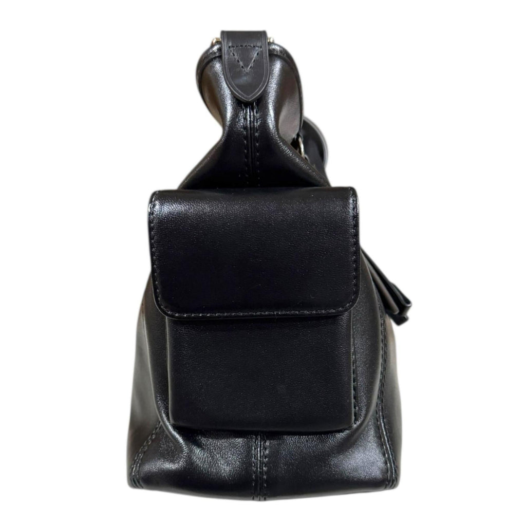 Louis Vuitton Black Leather Shoulder Bag (Pre-Owned)