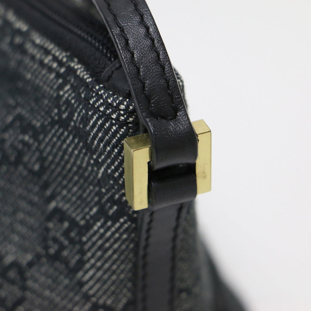 Gucci Black Gg Canvas Handbag (Pre-Owned)