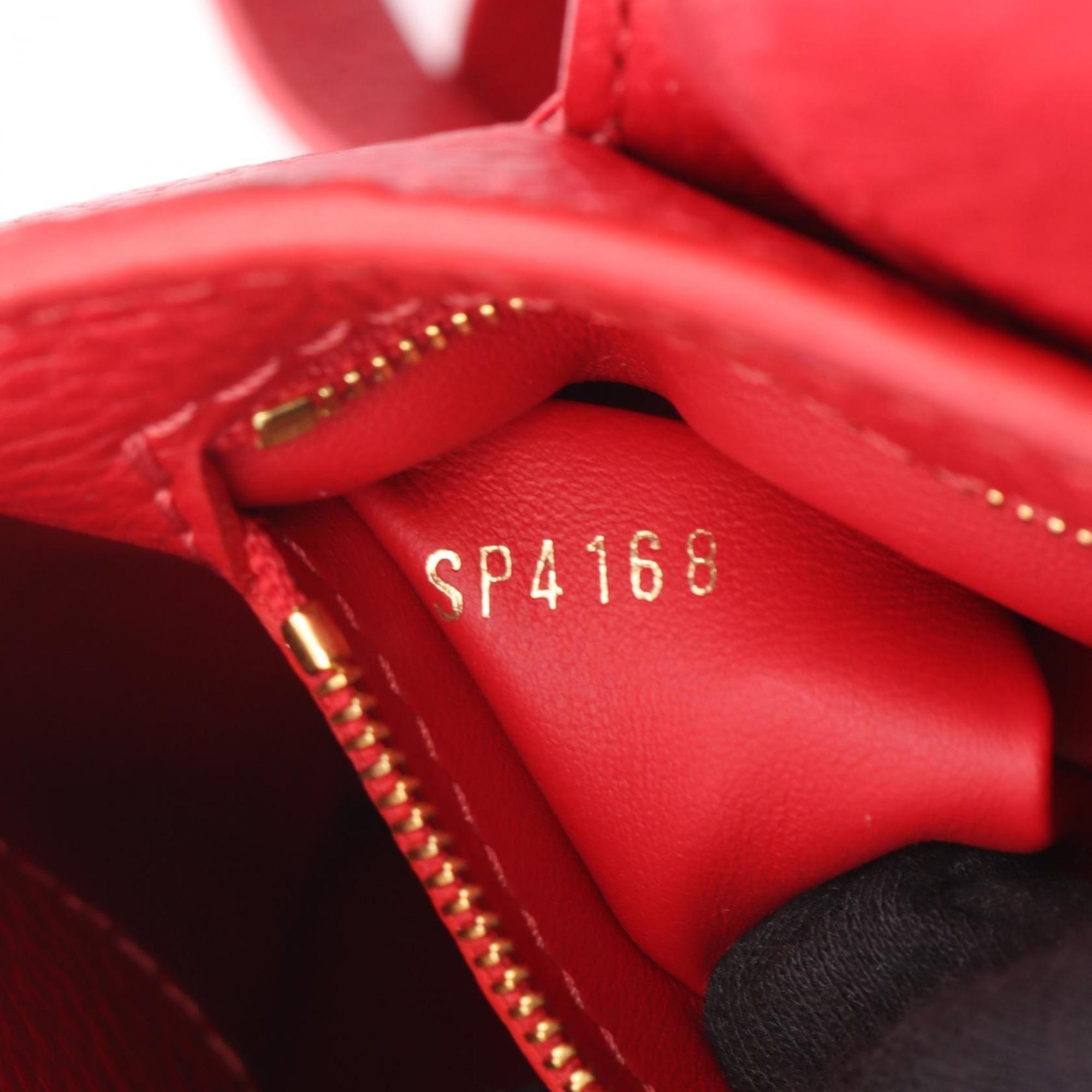 Louis Vuitton Red Color Sacrlet Leather Handbag (Pre-Owned)