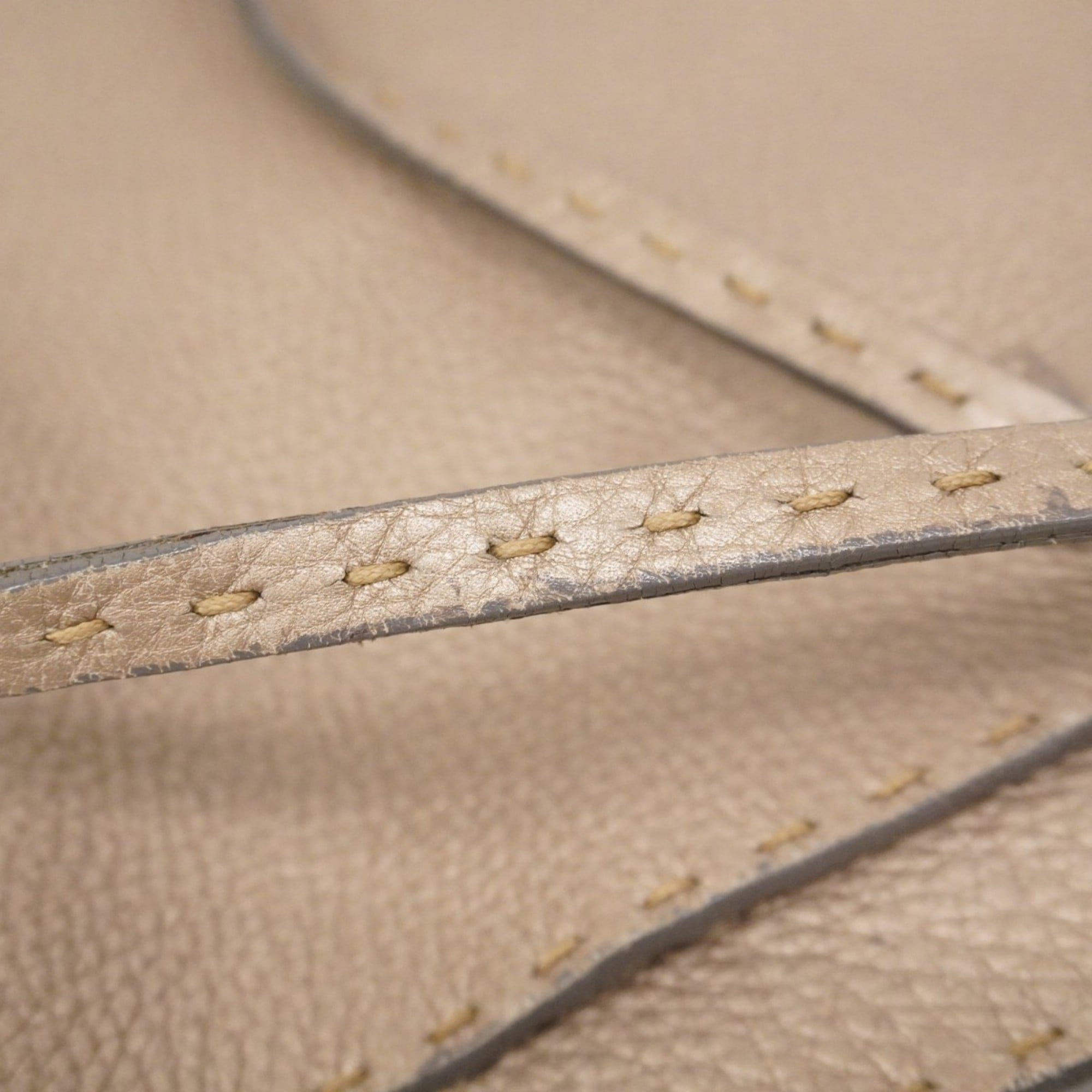 Fendi Grayish Leather Tote Bag (Pre-Owned)