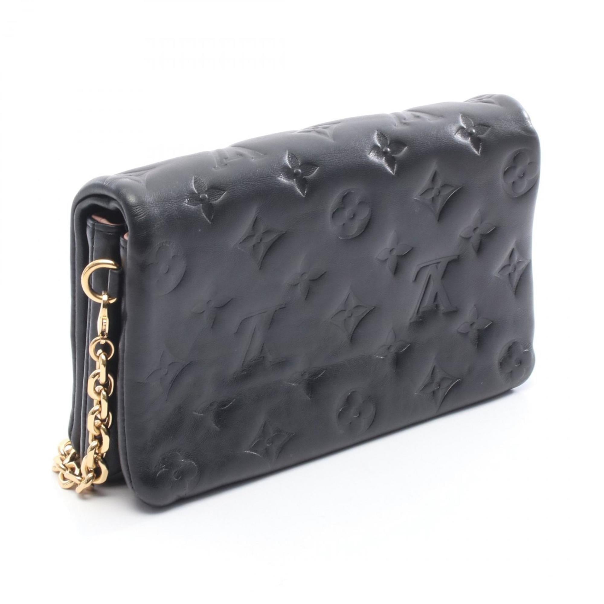 Louis Vuitton Black Noir Leather Shoulder Bag (Pre-Owned)